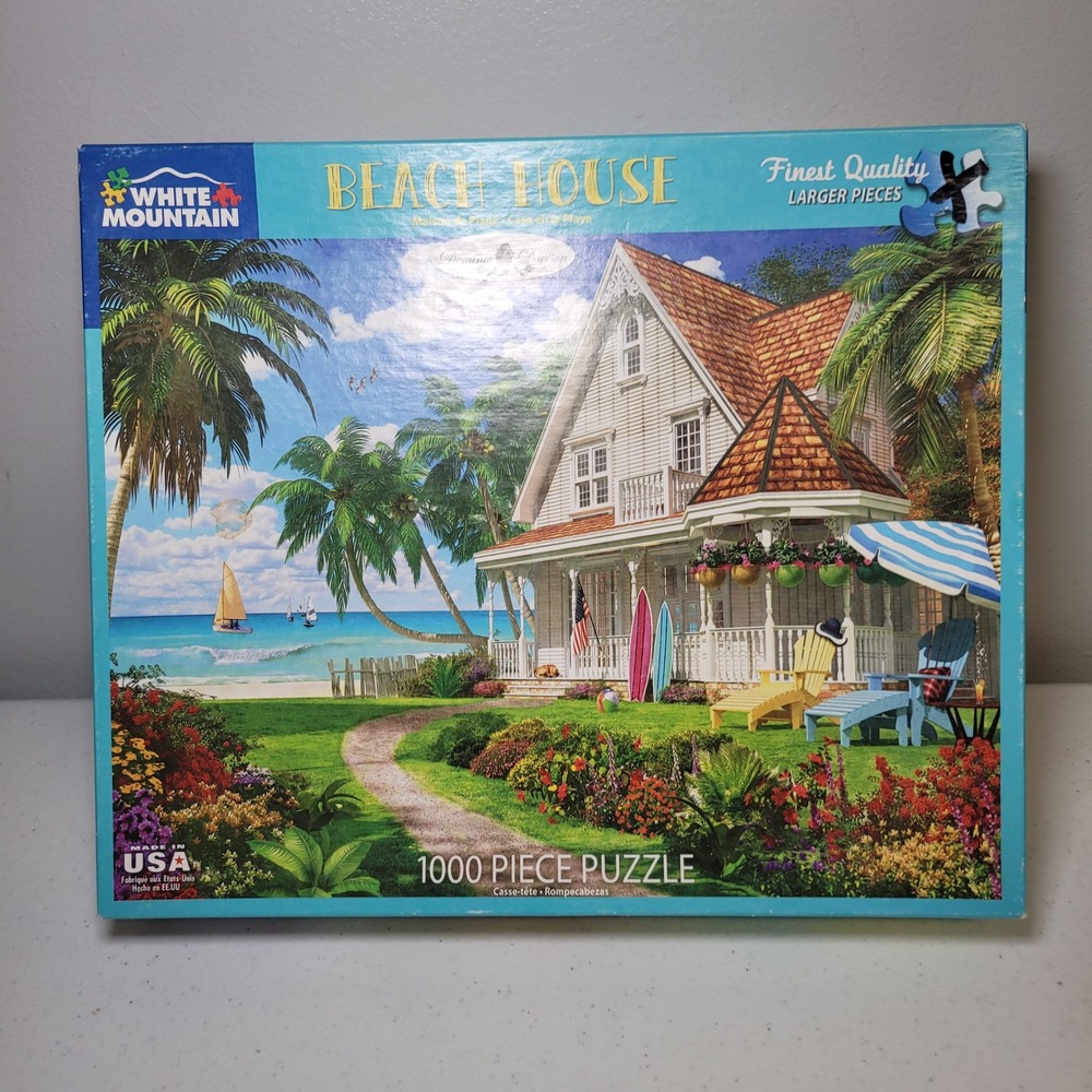 White Mountain Puzzles Beach House 1000 Piece Jigsaw Puzzle Dominic Davison 1543